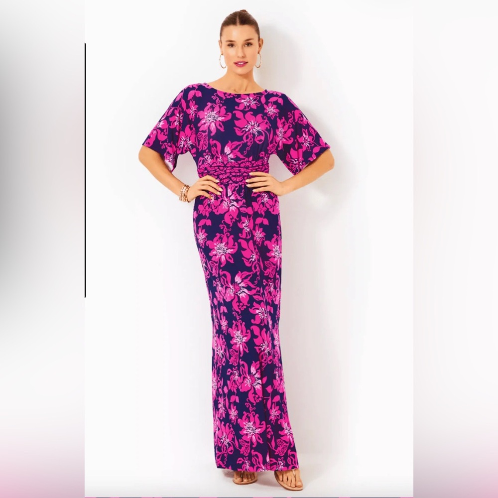 New with Tags Lilly Pulitzer Parigi Boat Neck Maxi Dress Size Large